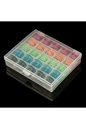 Zetina Bindallı Janome Ev Tipi Dikiş Makine Rengarenk Masurası 1 Kutu 25 Adet