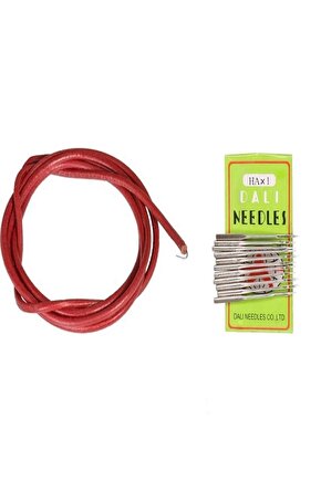 Dikiş Makinesi Deri Kösele Uzun Ayak Kayışı Ve 10 Adet 14 90 No Ev Tipi Iğne