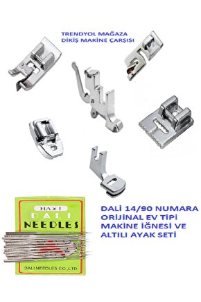 Dikiş Makine Çarşısı -singer Zetina Jnme Dikiş Makine Altı Parça Ayak Seti-dali 14 No 10 Adet Iğne