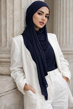 Lacivert Bandana Bone Şal