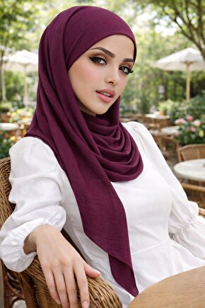 Mürdüm Kelebek Bone Şal