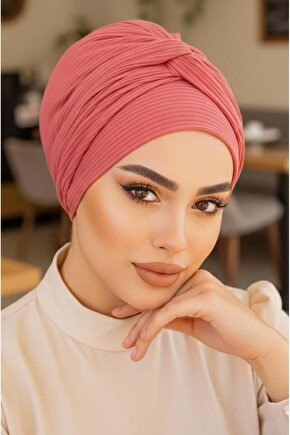 Gülpembe Burgu Detaylı Bone