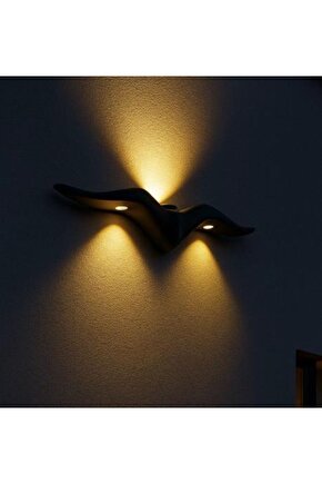 Elektrikle Çalışır, 10 Watt İç ve Dış Mekan AMBER IŞIK Kelvin Led Aplik, Modern Tasarım Armatür