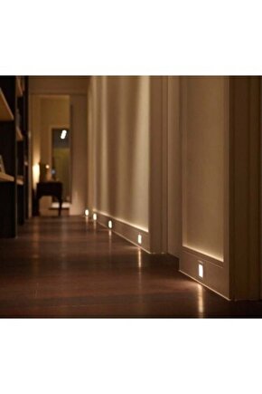 Hareket Sensörlü Kare 3 Watt Merdiven Armatürü Matkrom Kasa Günışığı