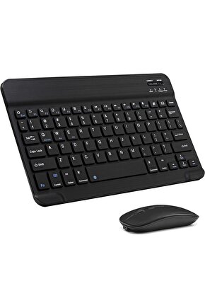 Apple iPad A16 11 Tablet Için Uyumlu Slim Şarjlı Bluetooth Klavye Ve Mouse Seti