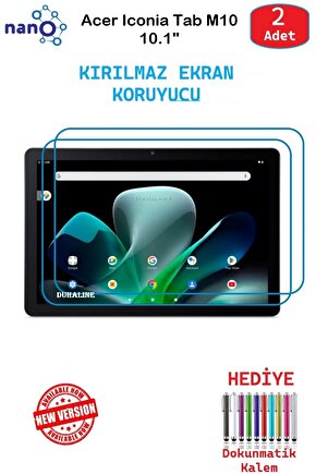 Acer Iconia Tab M10 10.1 İçin Nano Ekran Koruyucu 9h Esnek 2 ADET