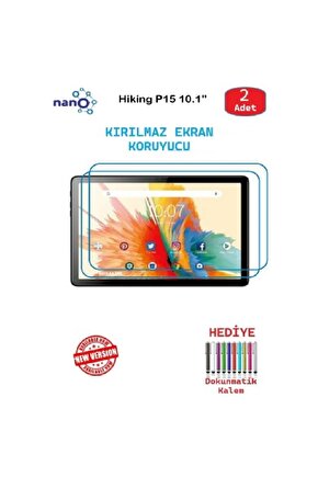 Hiking P15 Uyumlu 10.1 Uyumlu İçin Nano Ekran Koruyucu 9h Esnek 2 ADET