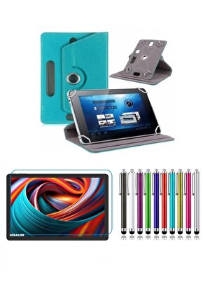 Casper VIA S50 11 için Standlı Tablet Kılıfı + Kırılmaz Ekran Koruyucu+Dokunmatik Kalem