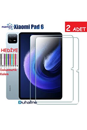 2 ADET Xiaomi Pad Mi Pad 66 Pro 11 Tam Uyumlu Ekran Koruyucu Şeffaf Cam Nano HD Esnek Kırılmaz