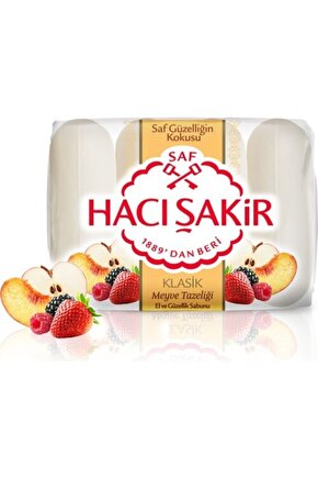 Hacı Şakir Güzellik Sabunu Klasik Meyve Tazeliği 4x70 G