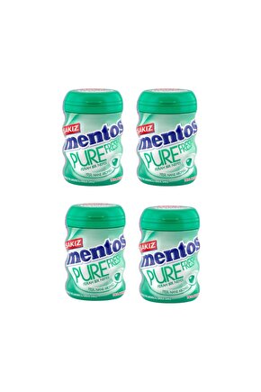 Pure Fresh Yeşil Nane Aromalı Şekersiz Draje Sakız 60 g x 4 Adet
