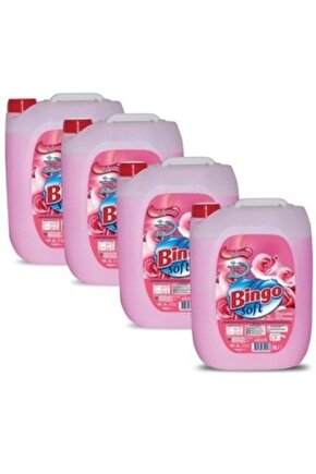 Soft Yumuşatıcı Gülpembe 5 Litre Ekonomi Paketi 4lü