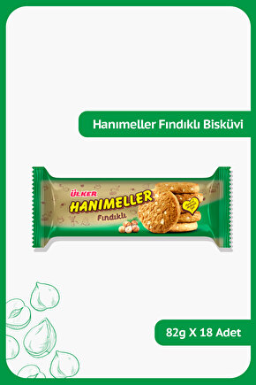 HANIMELLER Fındıklı Bisküvi - 82 gram - 18 Adet