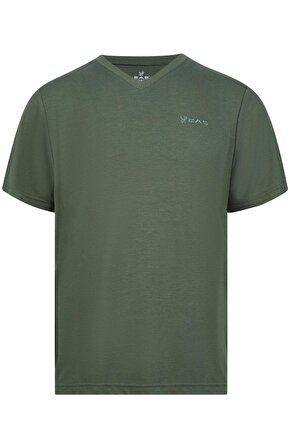 Victor Erkek Viloft V Yaka T-Shirt Haki