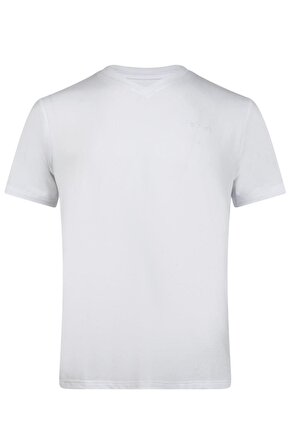 Victor Erkek Viloft V Yaka T-Shirt Beyaz