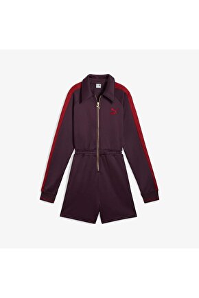 T7 Romper Kadın Mor Tulum