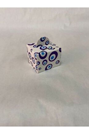 Nazar Boncuklu Karton Lokum Kutusu 50 Adet