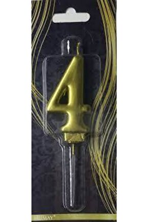 4 Rakam Gold Altın Mum