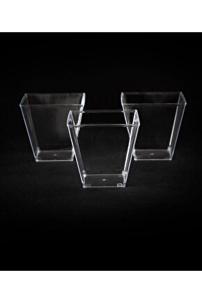 Kristal Plastik Akrilik Prizma Kübik Kase 200cc 24 Adet - Kapaksız