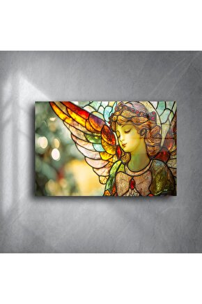 Melek Figürlü Cam Tablo