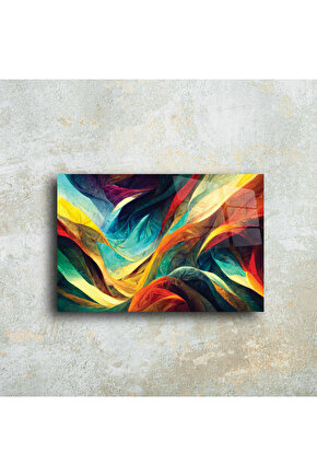 Karışık Desenler Cam Tablo Duvar Dekoru 8