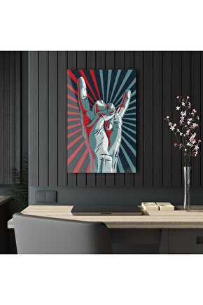 Metal Rock Devil Horns Cam Tablo Duvar Dekoru