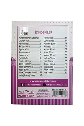 Yasin Cüzü Kitabı 50 Adet Mevlüt Seti Hac Umre Doğum Cenaze Hediyelik Telefonda Sesli Dinleme 5 Renk