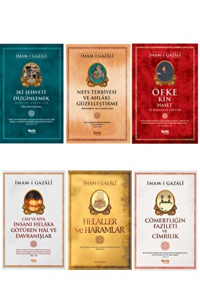 Imam-ı Gazali Seri Iki Şehveti Dizginlemek-nefs Terbiyesi-öfke Ve Kin-helaller Ve Haramlar 6lı Set