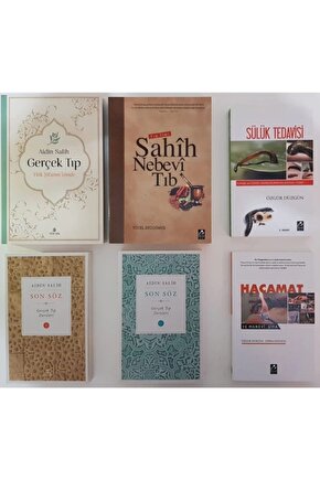 Aidin Salih Gerçek Tıp Seti 6 Kitap yitik Şifa Sahih Nebevi Tıp Son Söz 1-2 Hacamat Sülük Tedavisi