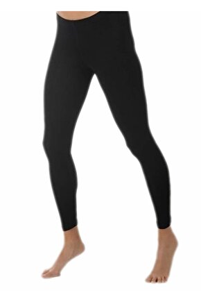 Kadın Siyah Likralı Yün Tayt