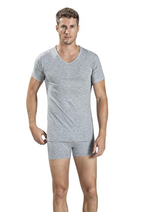 Erkek V Yaka Kısa Kol Atlet Fanila 112 - 3 Adet