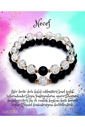 Oniks & Necef Taşı Doğaltaş Sevgili Bilekliği