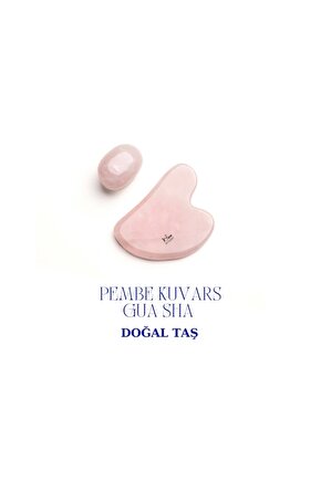 Sertifikalı Pembe Kuvars Gua Sha