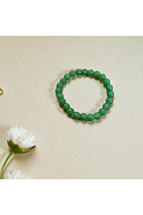 SERTİFİKALI AVENTURİN DOĞAL TAŞ BİLEKLİK 8 MM