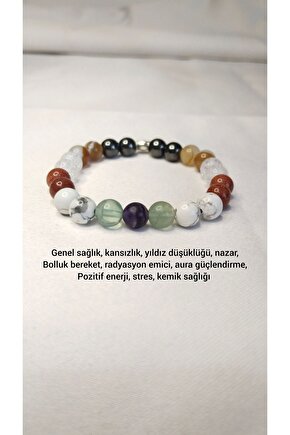 Doğal Taş Sertifikalı Bileklik. Uzman Tarafından Onaylanmış Test Edilmiştir