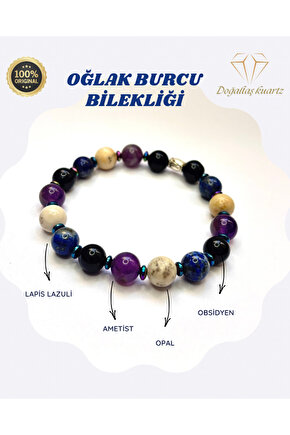 Oğlak burcu doğaltaş bileklik. Sertifikalı Orjinal doğaltaş