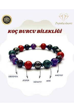 Koç burcu doğaltaş bileklik. Sertifikalı Orjinal doğaltaş