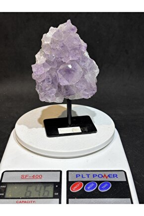 BREZİLYA AMETİST DOĞALTAŞ SİYAH DEMİR STANTLI