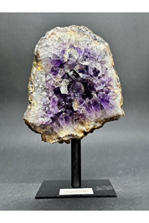 BREZİLYA AMETİST DOĞALTAŞ SİYAH DEMİR STANTLI