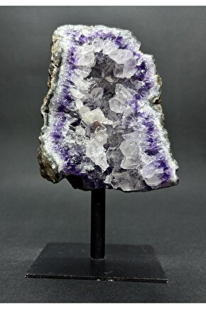 BREZİLYA AMETİST DOĞALTAŞ SİYAH DEMİR STANTLI