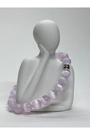 PEMBE SELENİT DOĞALTAŞ BİLEKLİK