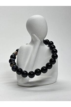 SİYAH AKİK DOĞALTAŞ BİLEKLİK