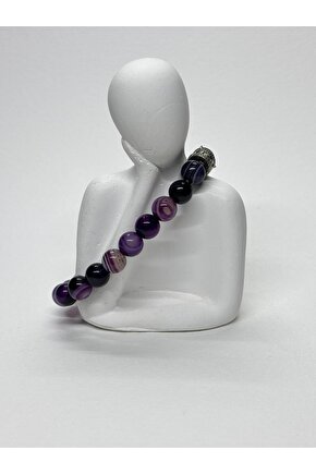 MOR AKİK DOĞALTAŞ BİLEKLİK