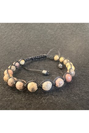 Jasper taşı örme bileklik modeli