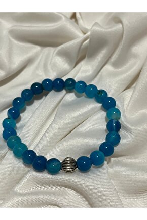 Mavi Akik Bileklik – Huzur ve İletişim Taşı