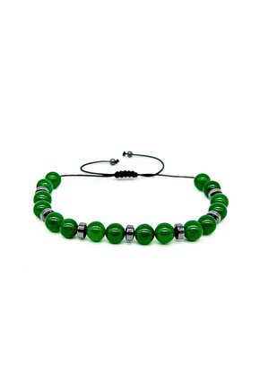 Yeşil Akik Ve Hematit Bileklik