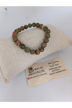 DOĞALTAŞ BİLEKLİK UNAKİT TAŞI BİLEKLİK-1084BALIK HEDİYELİK