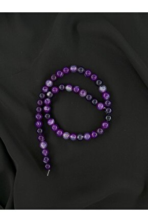 MOR AKİK DÜZ KESİM DOĞALTAŞ 8 MM DİZİ