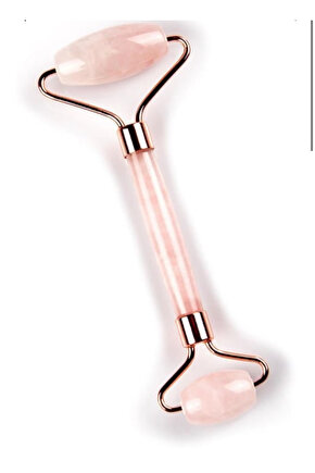 Pembe Kuvars Doğal Taş Masaj Taşı - Face Roller