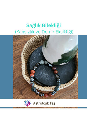 Doğal Taş Sağlık Bilekliği (KANSIZLIK VE DEMİR EKSİKLİĞİ)